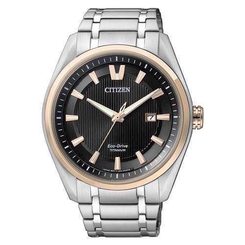 Image of titanium med forgydlninger quartz med Eco-Drive Herre ur fra Citizen